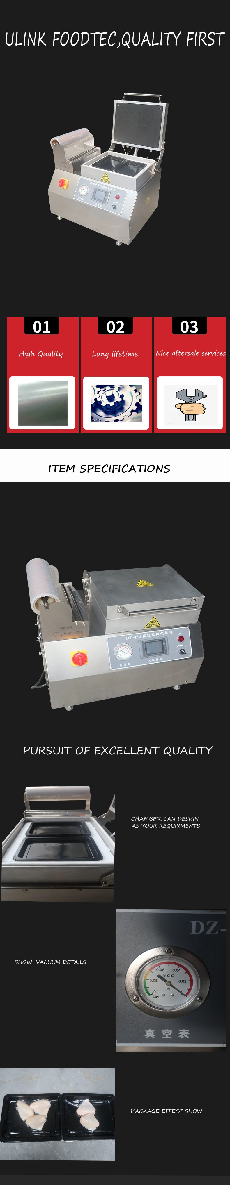 Small Size Beaf Chicken Meat Vacuum Package Machine